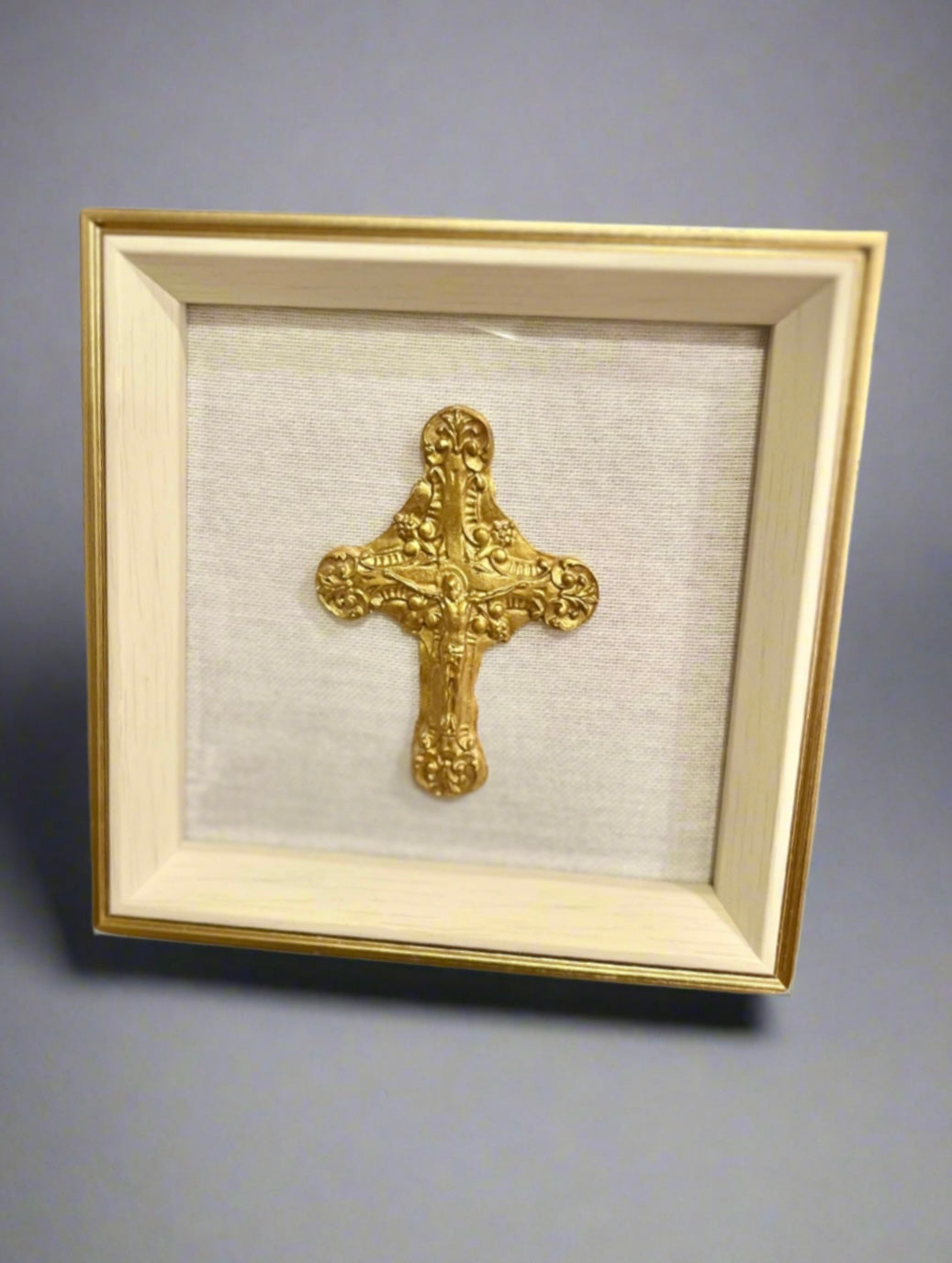 Crucifix Framed Handcrafted Intaglio Art