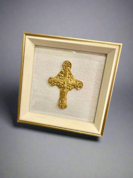Crucifix Framed Handcrafted Intaglio Art