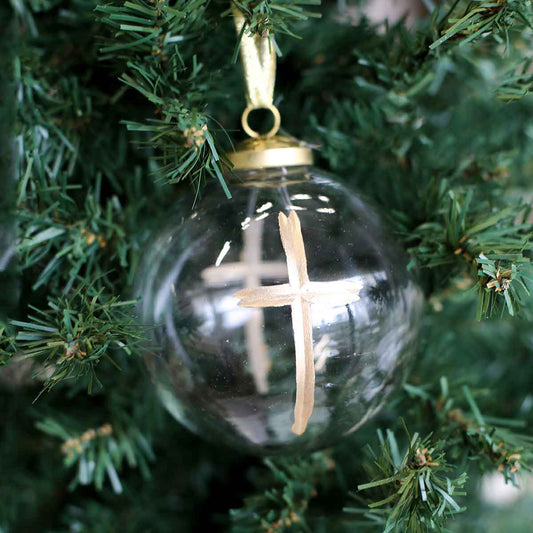 Cruix Glass Ball Ornament (4")