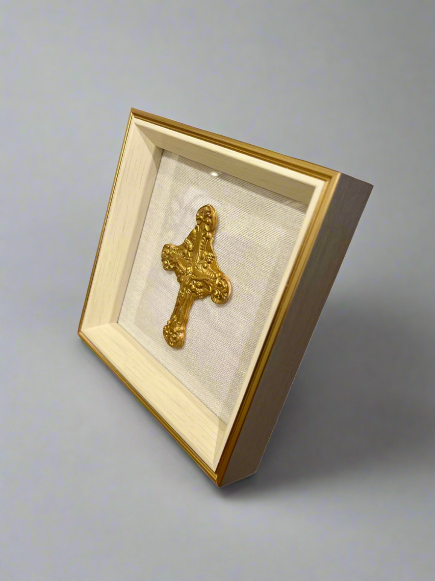 Crucifix Framed Handcrafted Intaglio Art