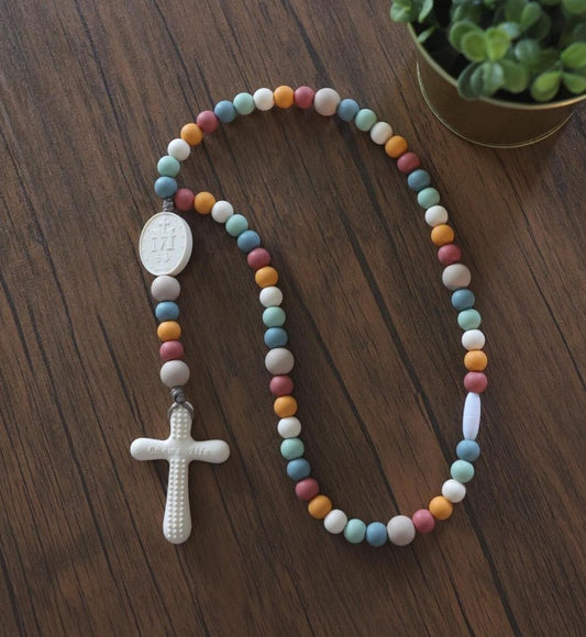 God's Grace Rainbow Silicone Rosary