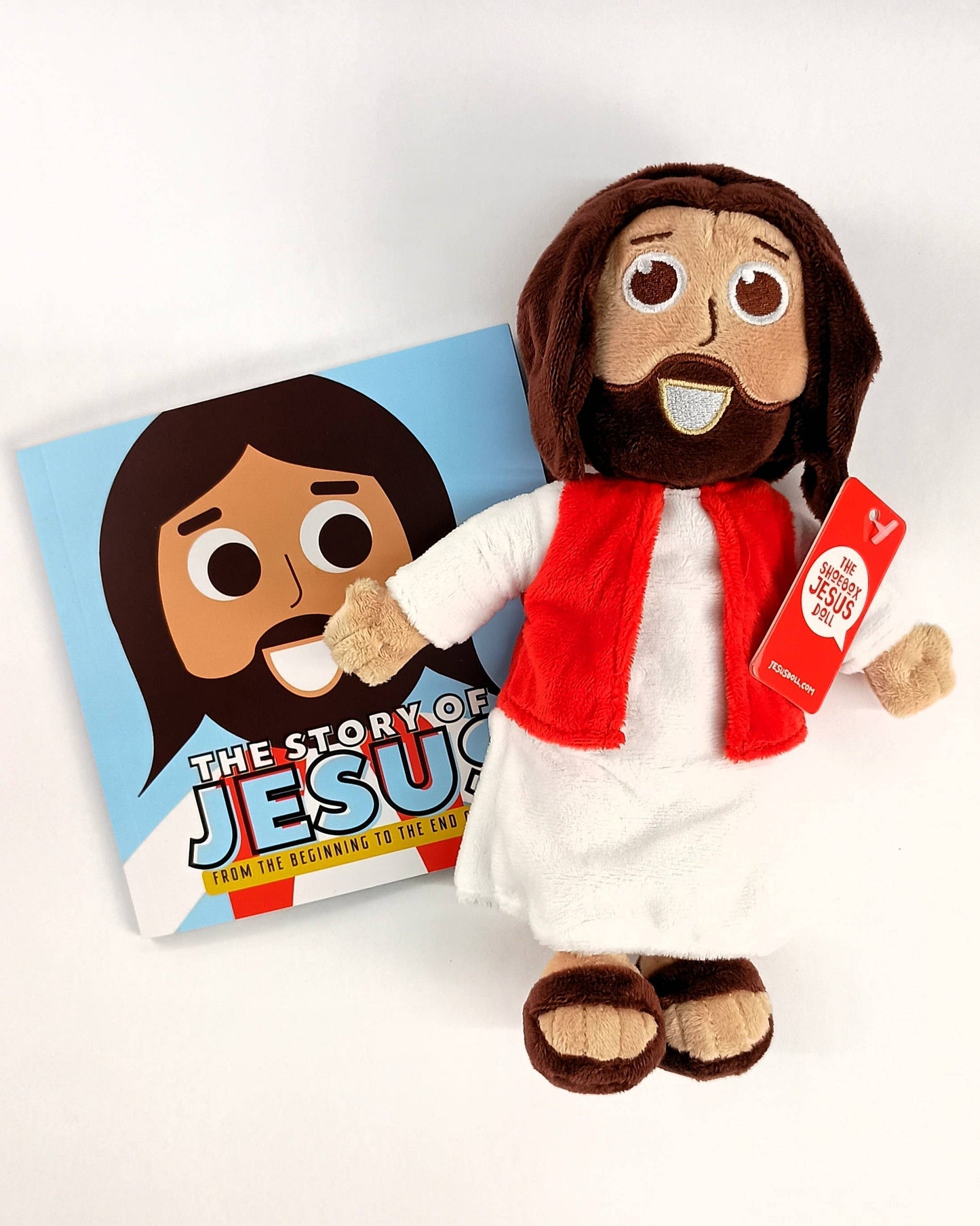 Jesus Plush Doll + Story of Jesus Book Bundle