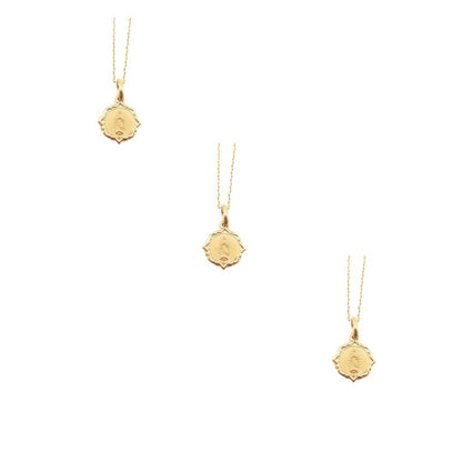 Dainty Gold Basilica Guadalupe Petite Scapular Pendant Necklace