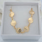 Gold-Plated St Benedict Coins Bracelet 7.5-inch