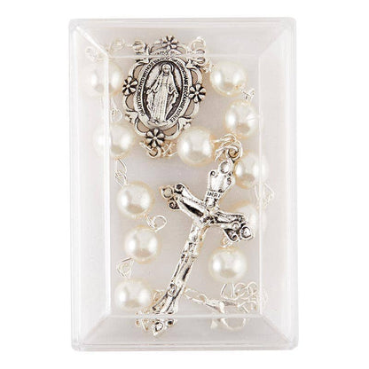 Pearl Auto/Purse Rosary
