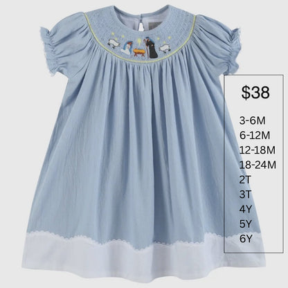 PREORDER: Nativity Smocked Dress