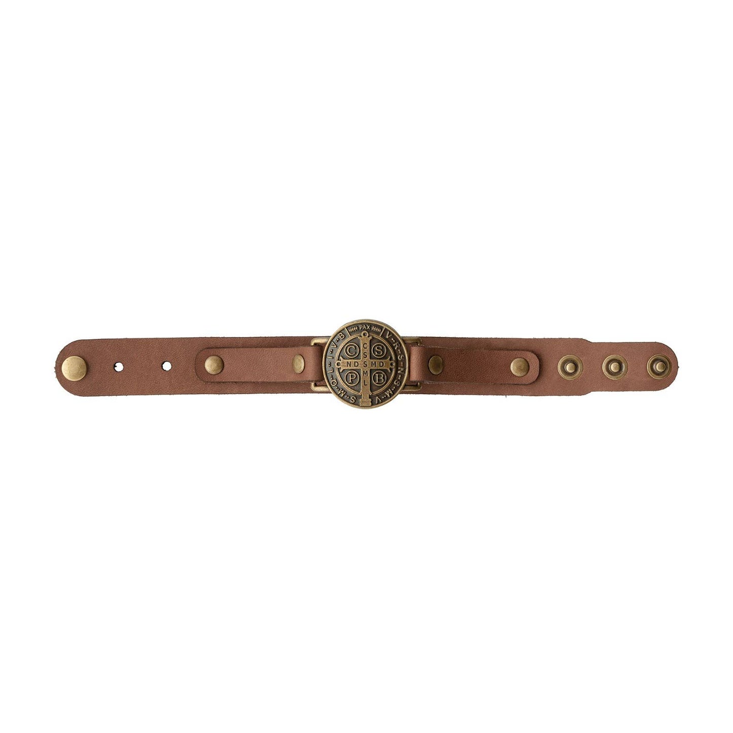 St. Benedict Leather Wristband