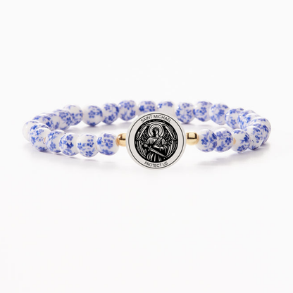 HOLY WATER ST. MICHAEL BRACELET - Porcelain Beads