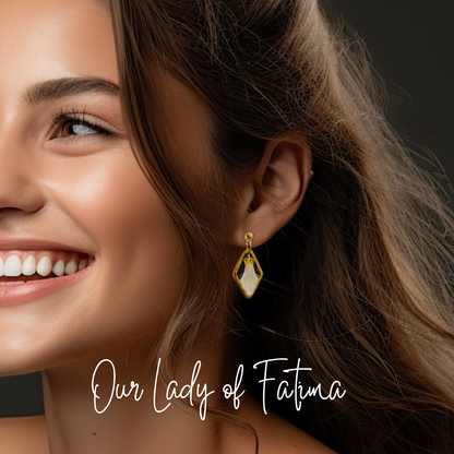 Our Lady of Fatima Polymer Clay Earrings