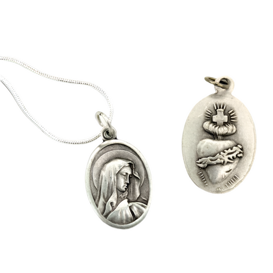 Sorrowful Mother Double Sided Medal Charm