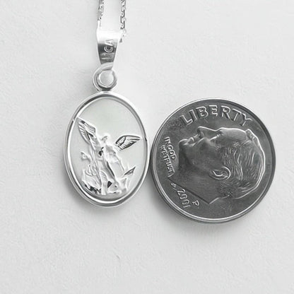 Silver Saint Michael's Necklace Chain