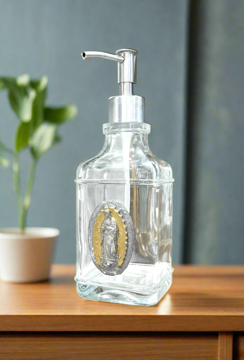 Soap Dispenser with Handmade Medallion