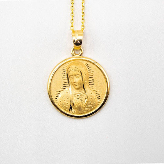 Guadalupe Round Mini Pendant Necklace