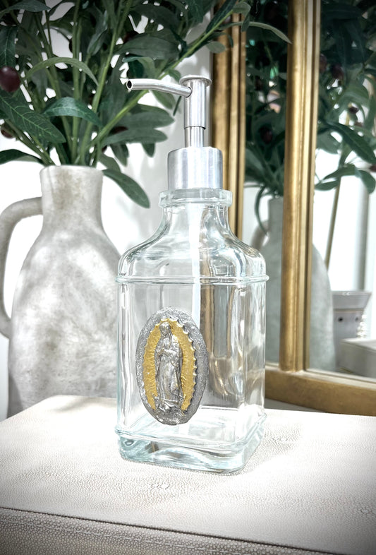 Soap Dispenser with Handmade Medallion