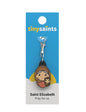 Tiny Saint Charm keychain featuring St. Elizabeth 
