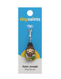 Tiny Saint Charm keychain featuring St. Joseph
