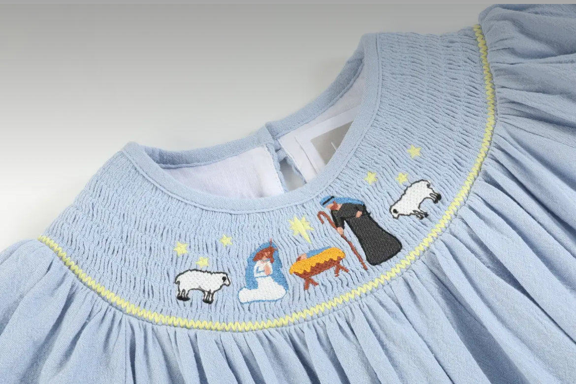 PREORDER: Nativity Smocked Dress