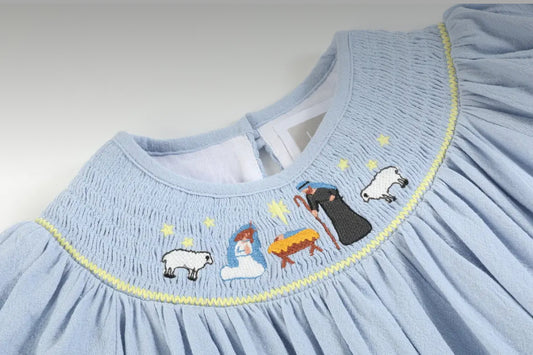 PREORDER: Nativity Smocked Dress