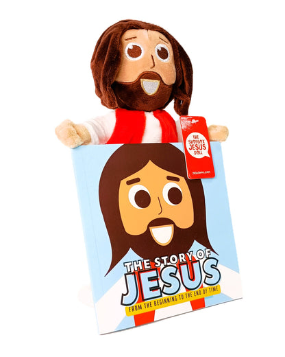 Jesus Plush Doll + Story of Jesus Book Bundle