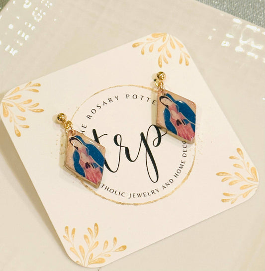 Our Lady of Guadalupe Polymer Clay Earrings