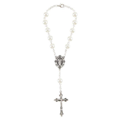 Pearl Auto/Purse Rosary