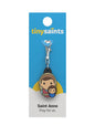 Tiny Saint Charm keychain featuring Saint Anne