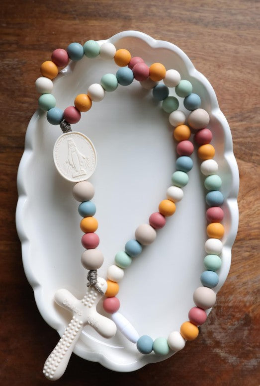God's Grace Rainbow Silicone Rosary