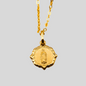 Dainty Gold Basilica Guadalupe Petite Scapular Pendant Necklace