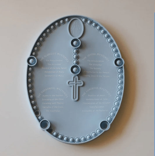 Blue rosary popper