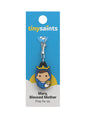 Tiny Saint Charm keychain featuring Mary, Blessed Mother