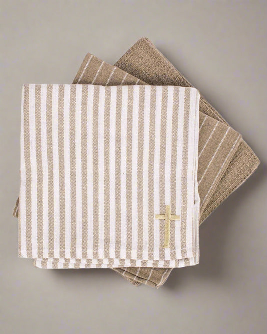 Cross Hand Towels (Set of 3)