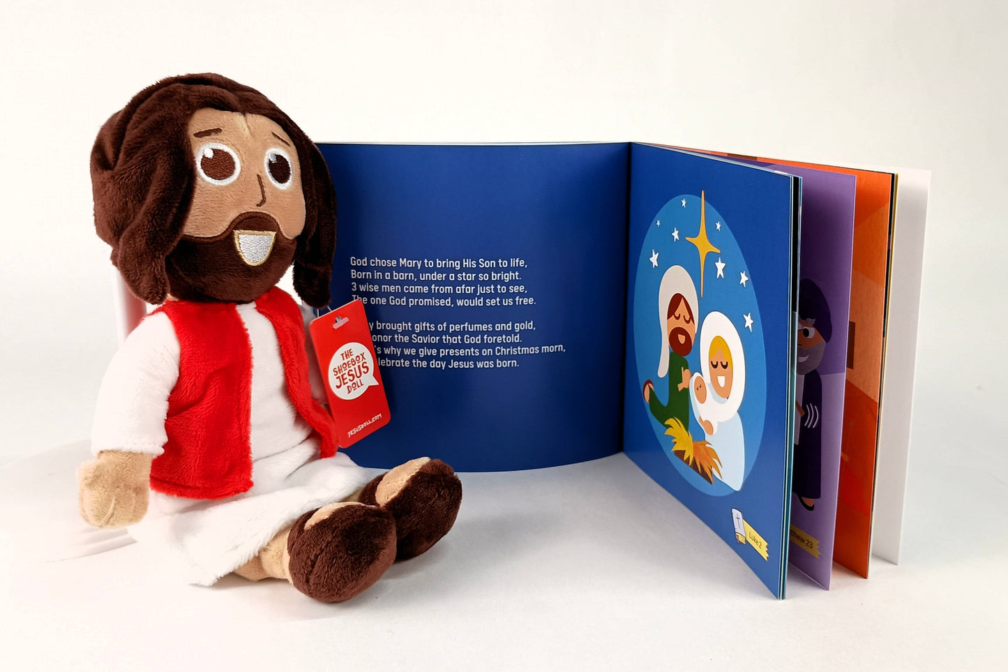 Jesus Plush Doll + Story of Jesus Book Bundle