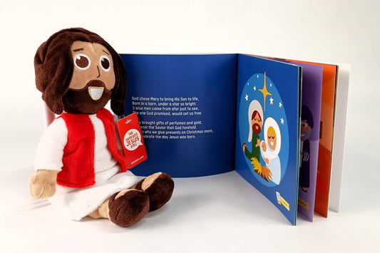 Jesus Plush Doll + Story of Jesus Book Bundle