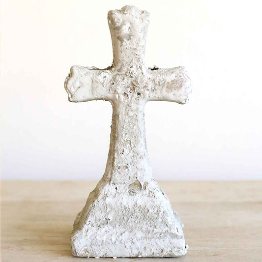 Croix Decor in Antique Cream   5x8.25x3.25