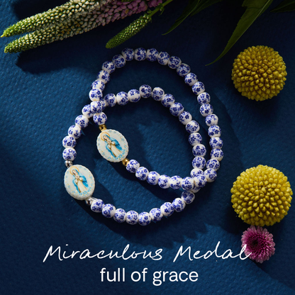 HOLY WATER MIRACULOUS MARY PORCELAIN BRACELET