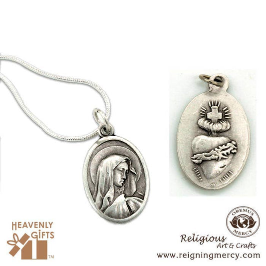 Sorrowful Mother Double Sided Medal Charm