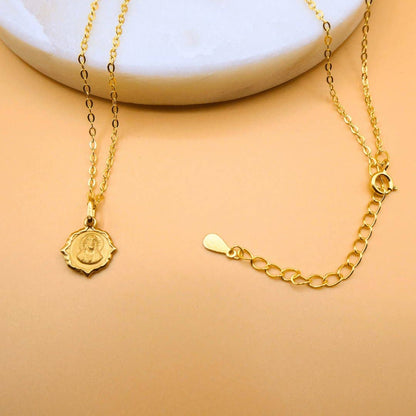 Dainty Gold Basilica Guadalupe Petite Scapular Pendant Necklace