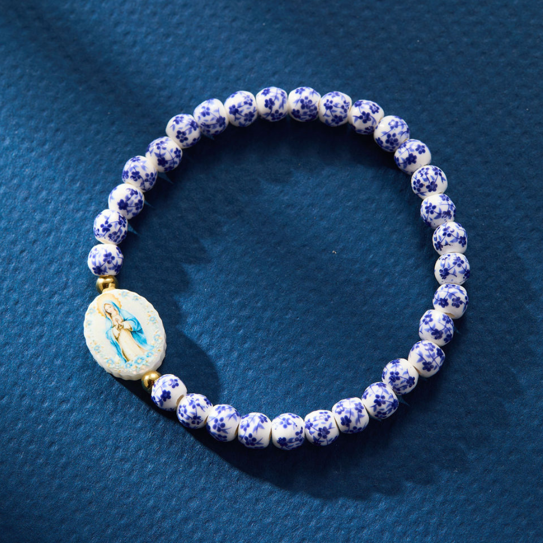 HOLY WATER MIRACULOUS MARY PORCELAIN BRACELET