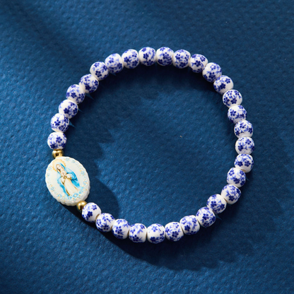 HOLY WATER MIRACULOUS MARY PORCELAIN BRACELET