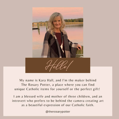 Mary Morning Glory Blessed Mother Catholic Clay Studs