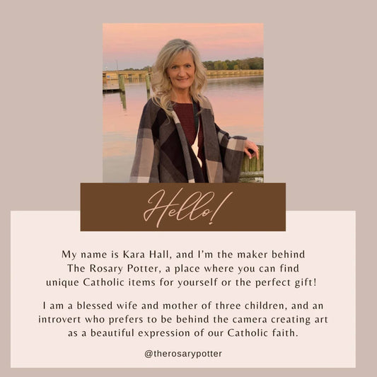 Mary Morning Glory Blessed Mother Catholic Clay Studs